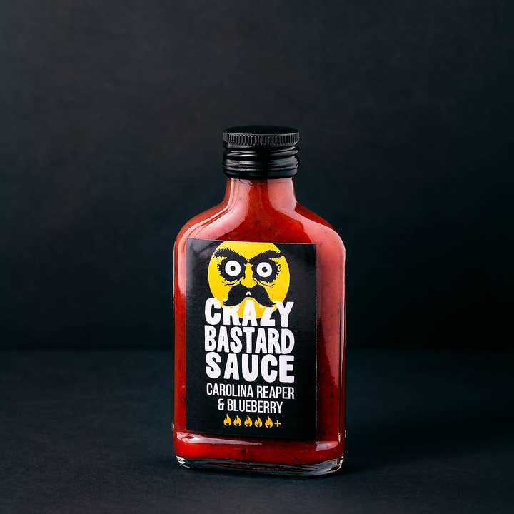 CBS Foods GmbH (Crazy Bastard Sauce) – wholesale Stark sås – Carolina Reaper- och blåbärshet sås 100 ml1