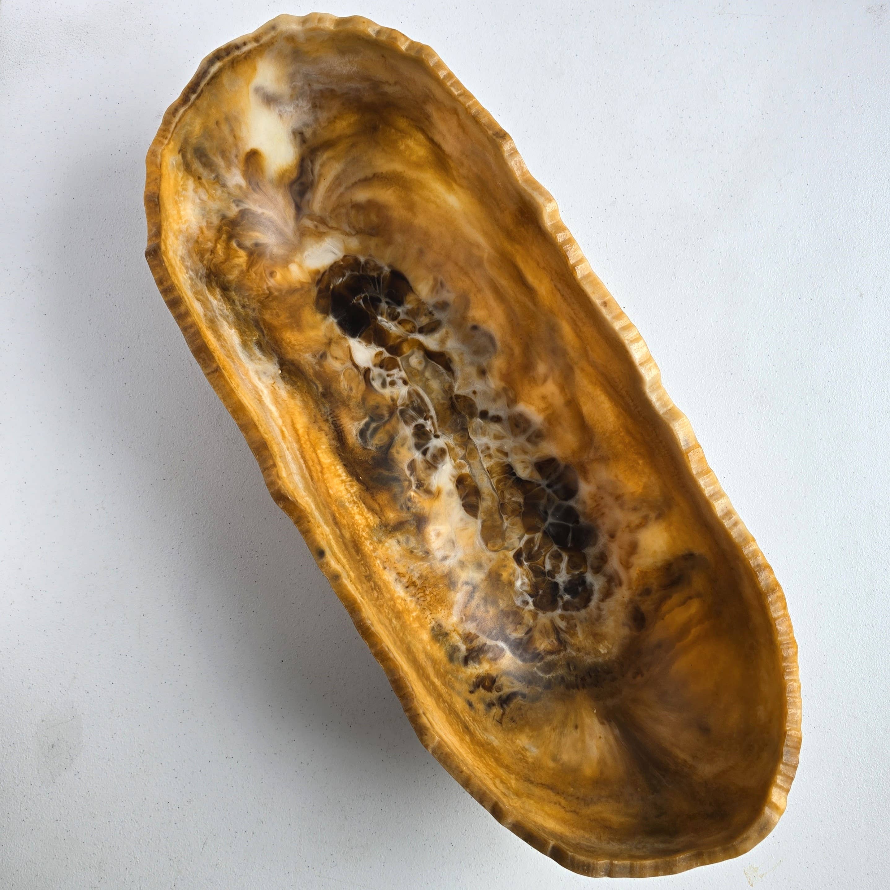 Gibb & Daan - Wholesale Serve Bowl - Large Resin Trough - Entryway Catchall - Decorative Bowl0