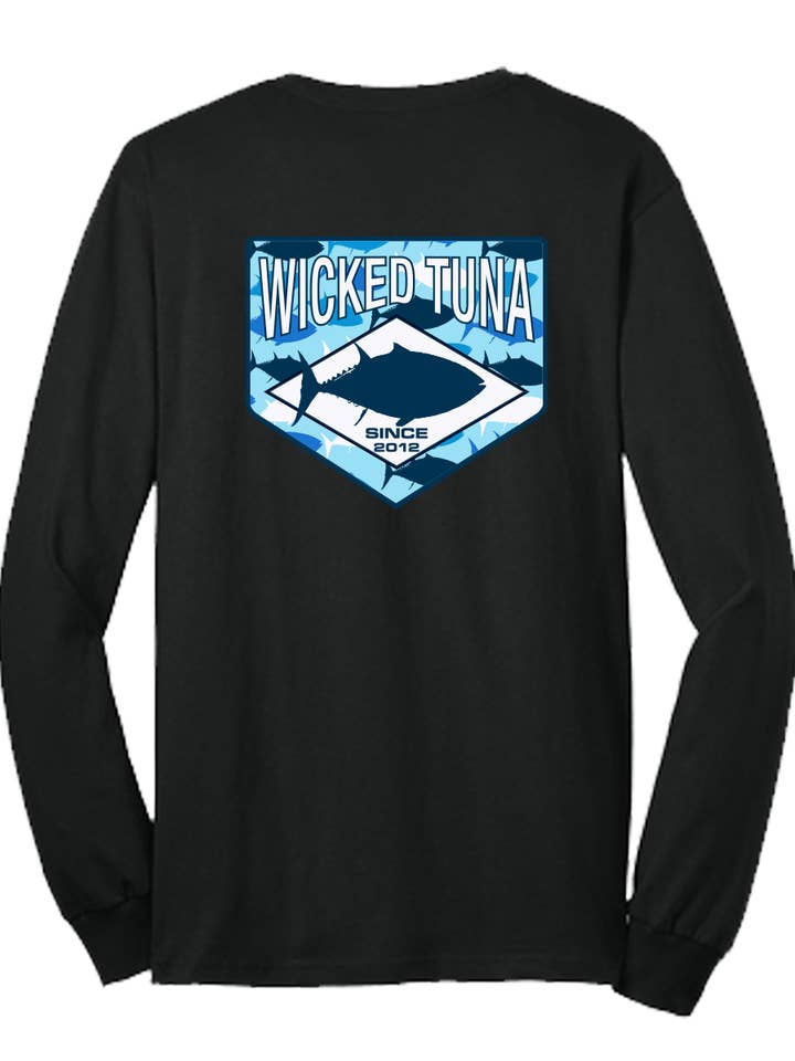 Maglietta a maniche lunghe Wicked Tuna - Camo Tuna (2XL, 3XL) per la vendita all'ingrosso da parte di Wicked Tuna