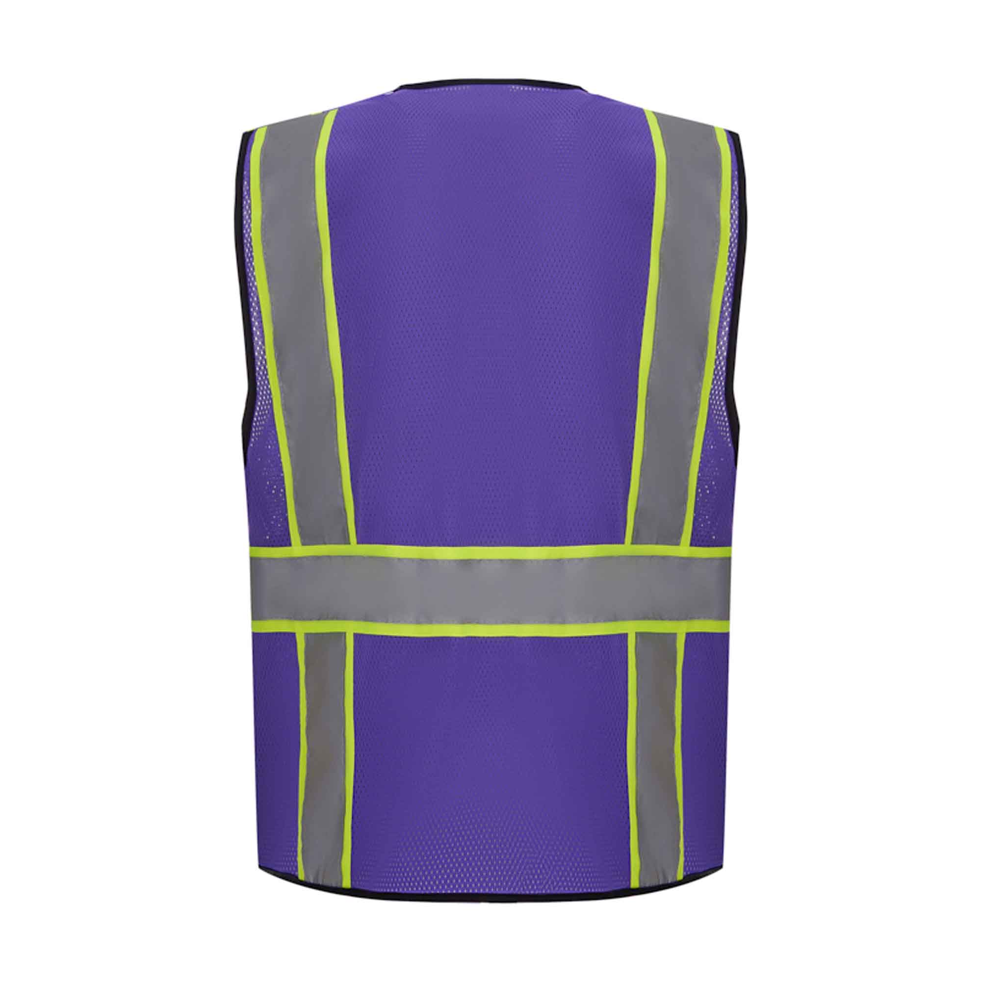 3C Products – wholesale Safety vest – Unisex – SV2590 Deluxe Purple Cool Mesh Safety Vest W/ ID Pocket1
