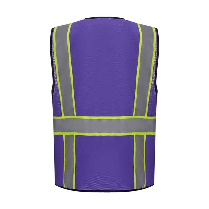 3C Products – wholesale Safety vest – Unisex – SV2590 Deluxe Purple Cool Mesh Safety Vest W/ ID Pocket1