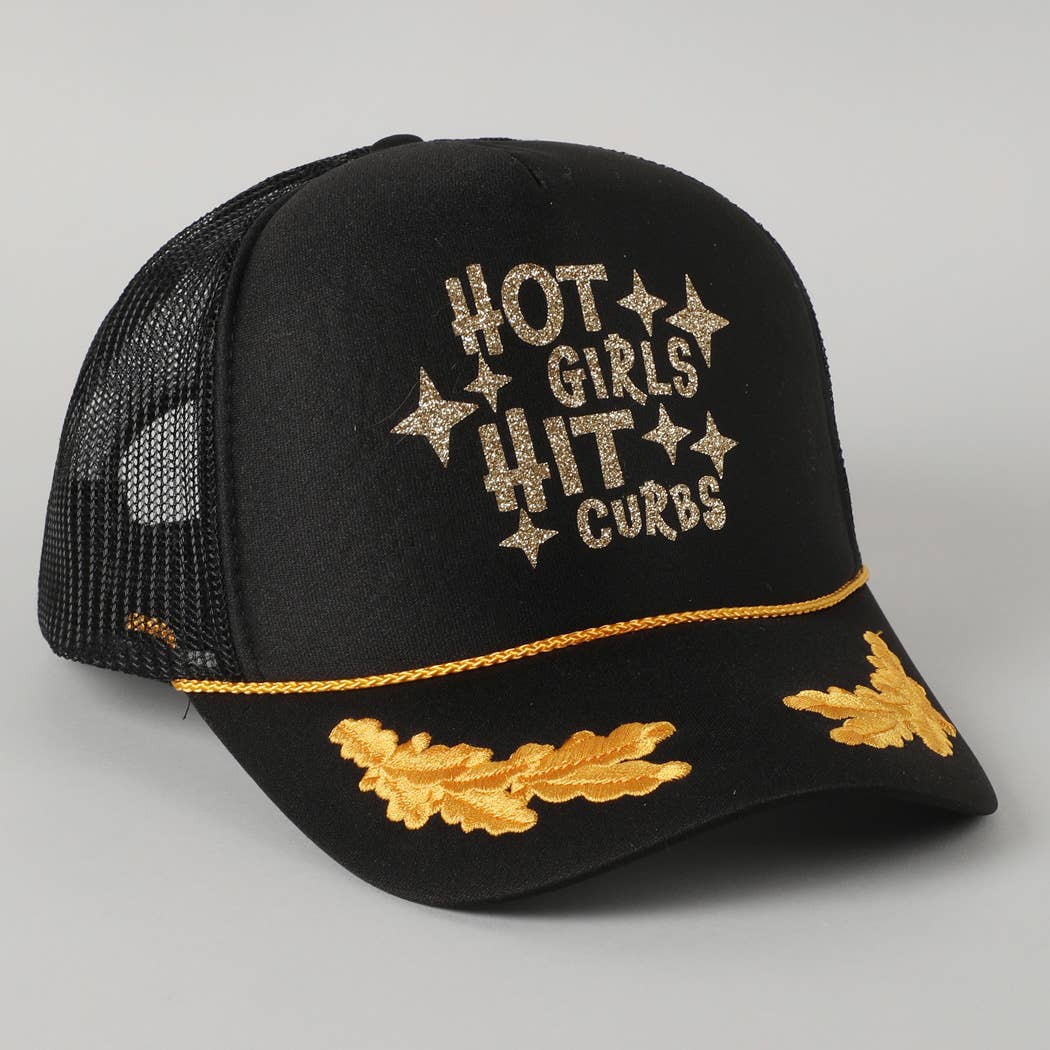 Fashion City - Wholesale Truckerpet - Dames - Heet Meiden Raken Stoepranden Glitter Logo Schuim Trucker Pet9
