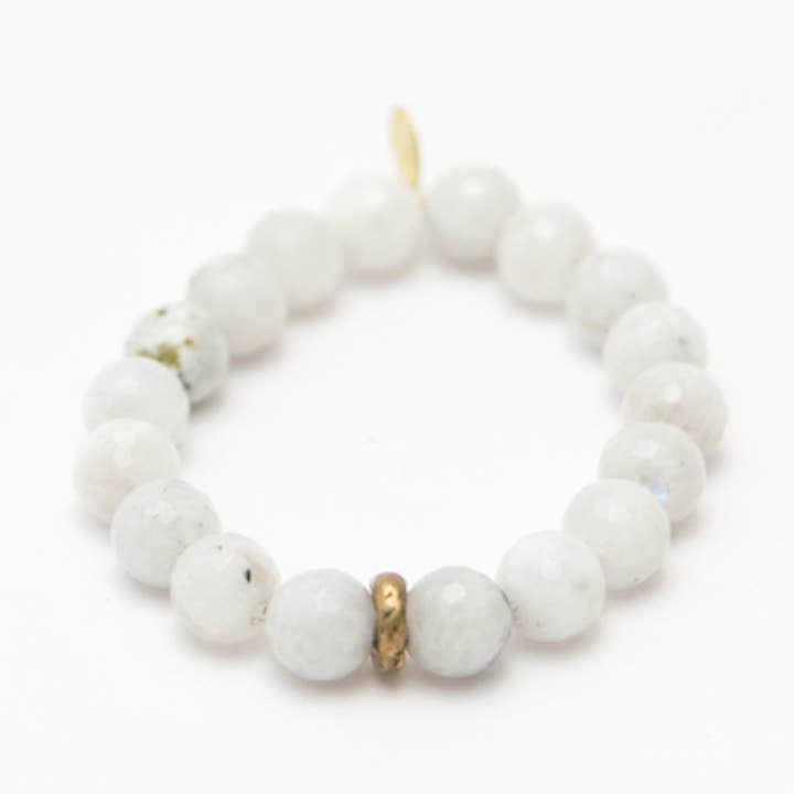 Moonstone Krystal Armbånd | Messing Ring for engroshandel hos Infinite Warrior