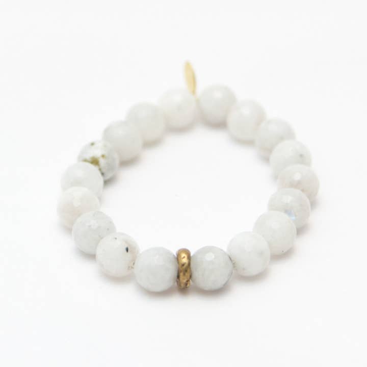 Moonstone Krystal Armbånd | Messing Ring for engroshandel hos Infinite Warrior