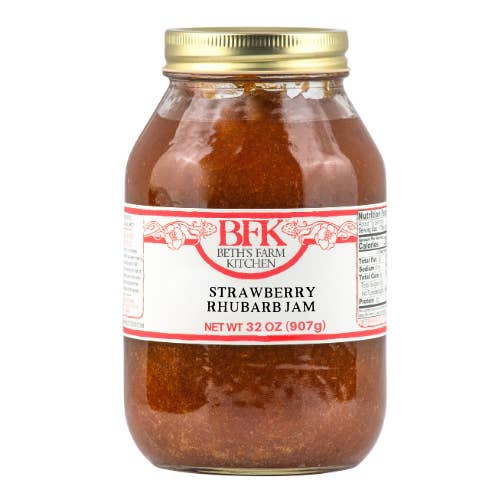 Strawberry Rhubarb Jam Quart for wholesale by Beth's Farm Kitchen