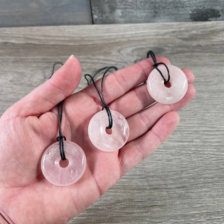 Keystone Crystals - Wholesale Spiritual Stone/Crystal - Donut Pi Stone 30mm Gemstone Pendant – Strung or Plain59