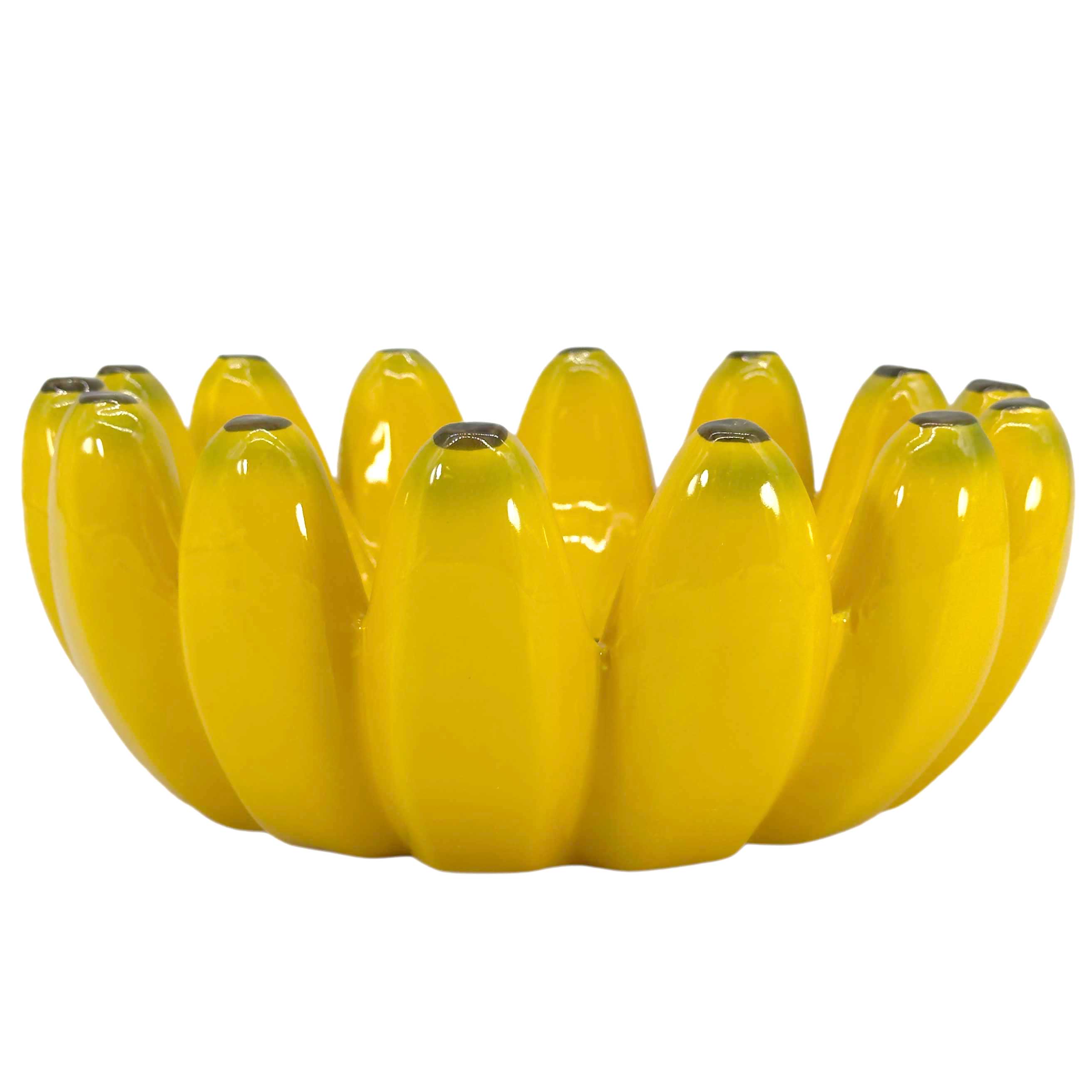 Galt International Company - Wholesale Decorative Plate/Dish/Bowl - Yellow Ceramic Banana Tabletop Bowl 10"1