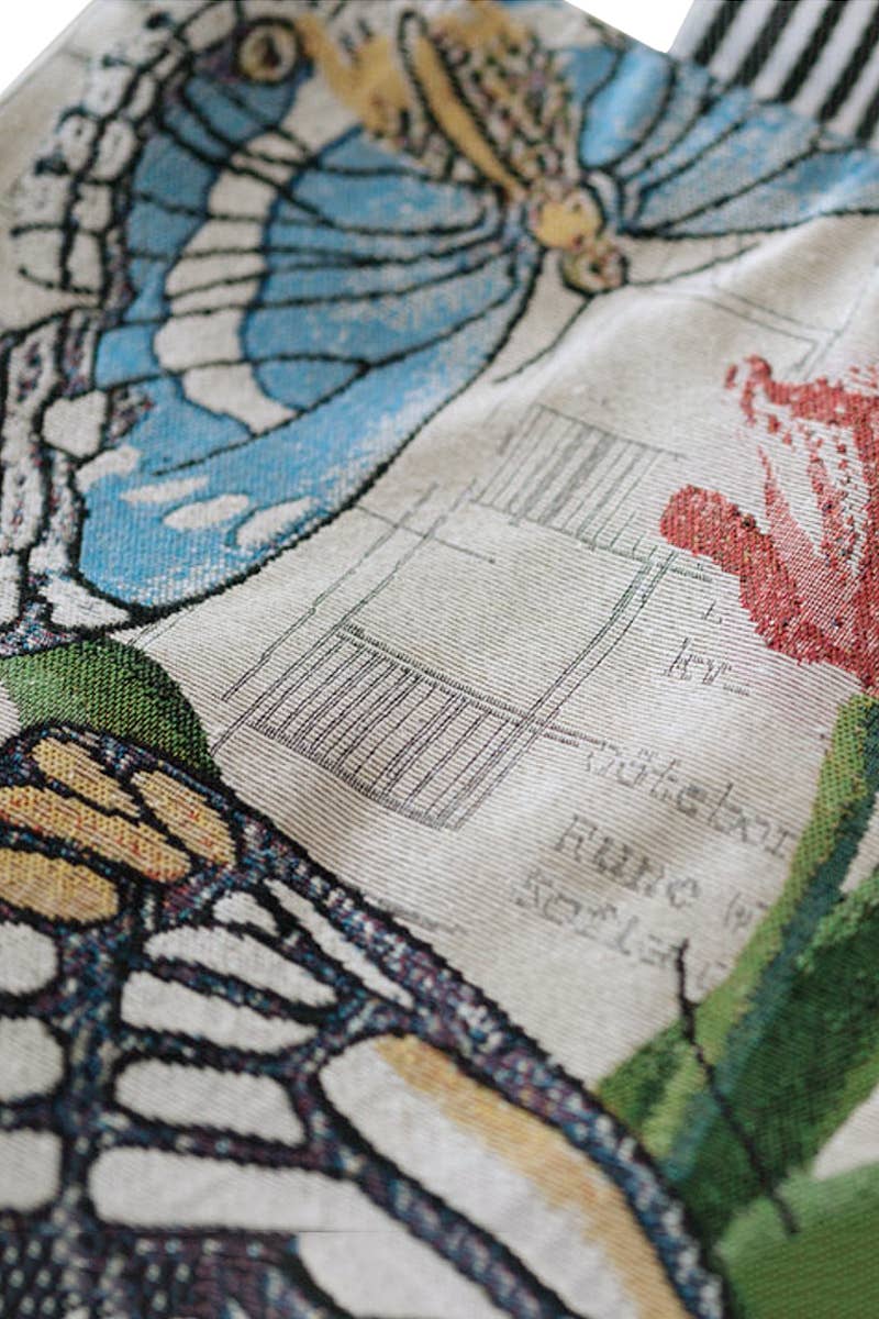 Cap Zone - Wholesale Draagtas - Dames - Canvas draagtas met vlinderwandtapijtprint7