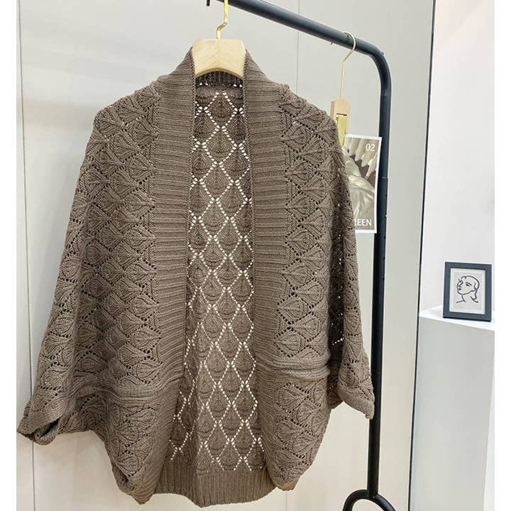 JC Sunny Fashion – wholesale Wrap - Dam – JC063314 Vintage Elegant Hollow Fladdermusärm Tröja / Kofta1