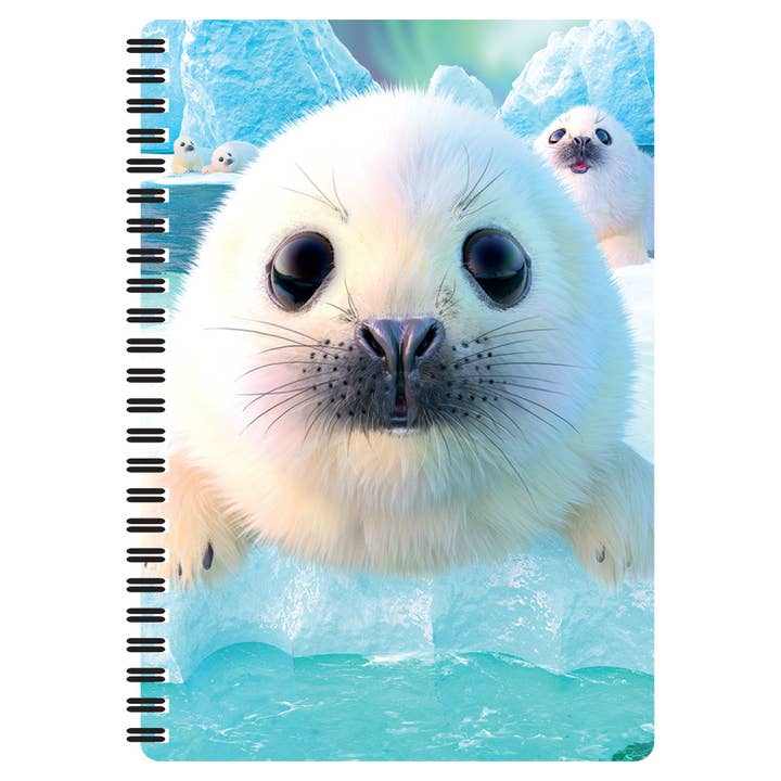 Deluxebase - Wholesale Notebook - 3D LiveLife 80 Page 6" x 8" Notebooks - Seal Pups