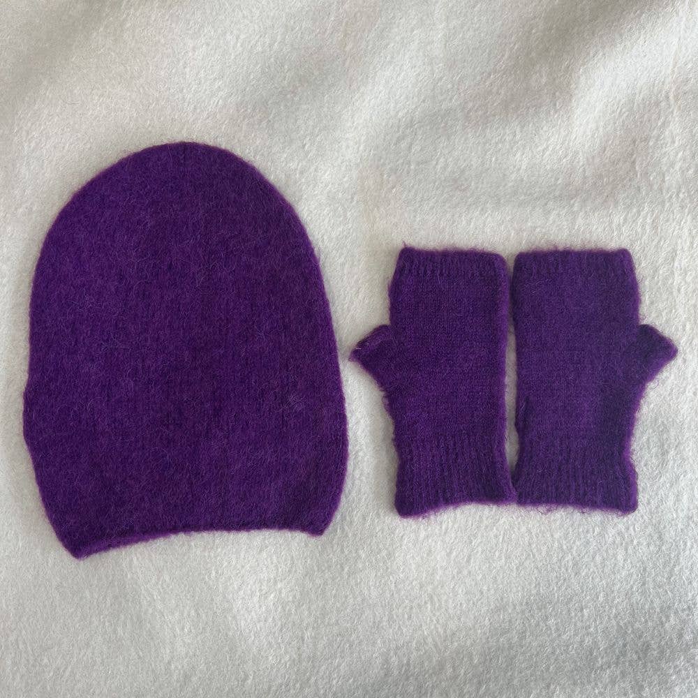 NOELINE – Conjunto de acessórios de inverno – Mulher por atacado – Chapéu alfa bebé & mitenes 7408/74026