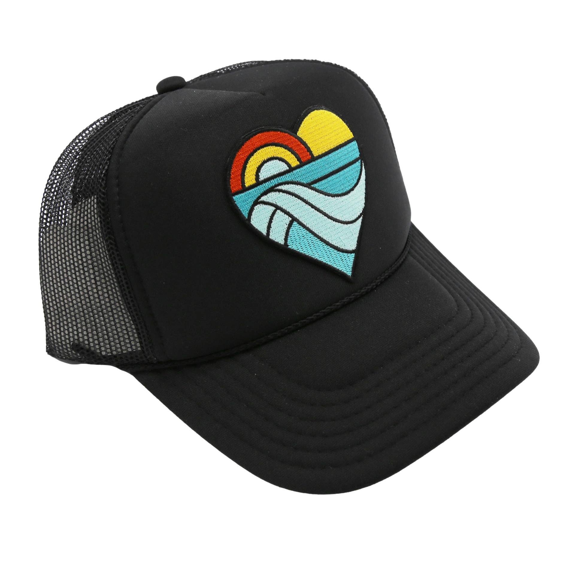Sunshine State Goods - Vente Casquette de camionneur – unisexe - CAMIONNEUR EN MOUSSE CŒUR - NOIR2