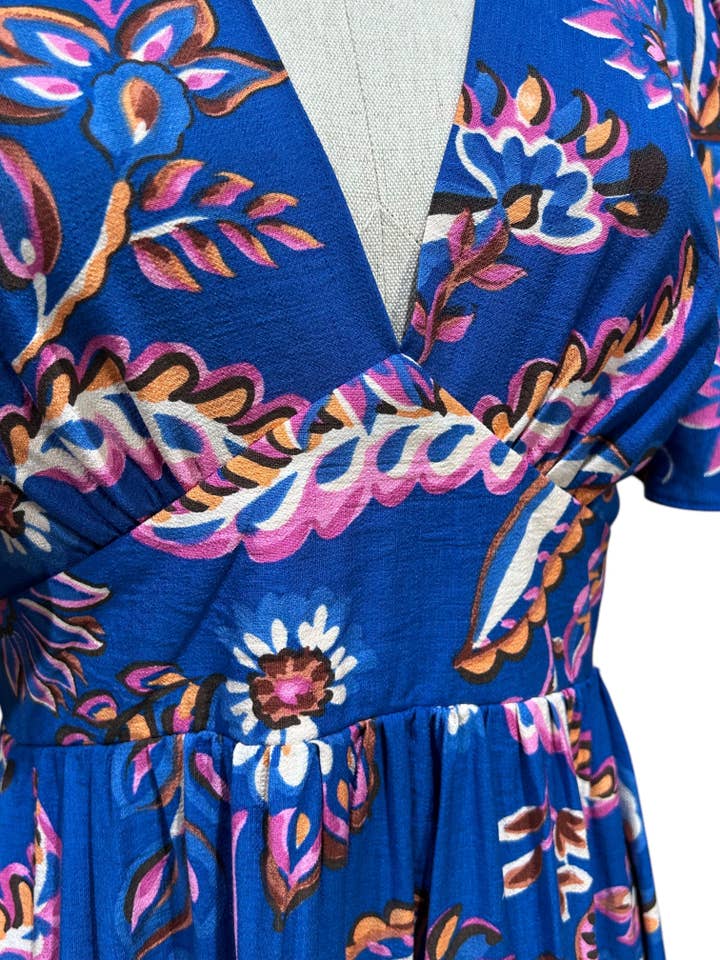 IN APRIL 1986 - SAS IDK - Wholesale Dress - Women's - Colorful paisley print bohemian long dress R51768