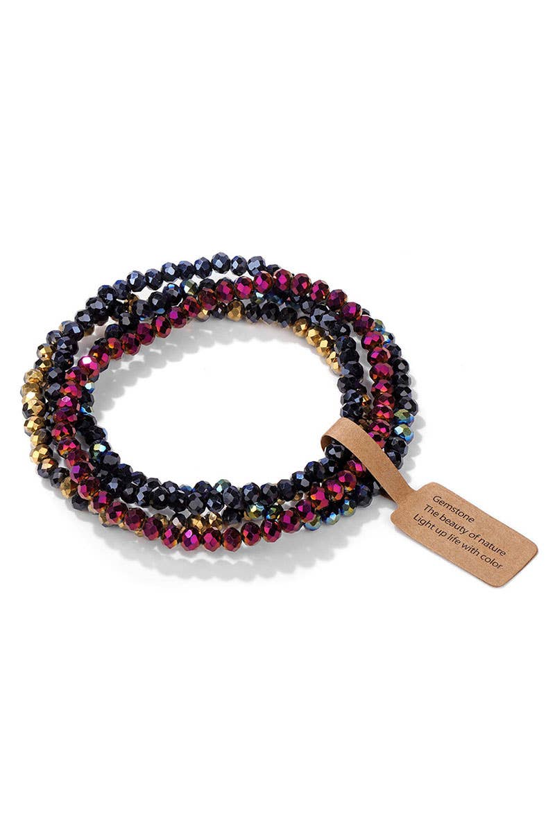 NINEXIS - Vente Parures de bijoux - CWAJE1185_LOT DE 4 BRACELETS EN PERLES DE VERRE9