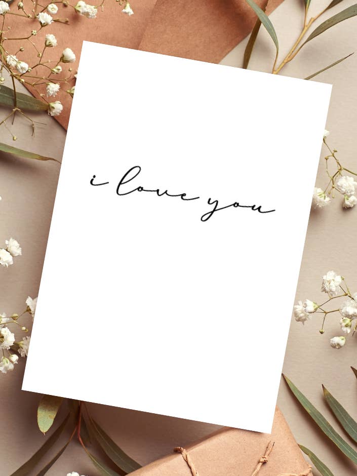 Jeg elsker dig - B & W for engroshandel hos To & From Cards