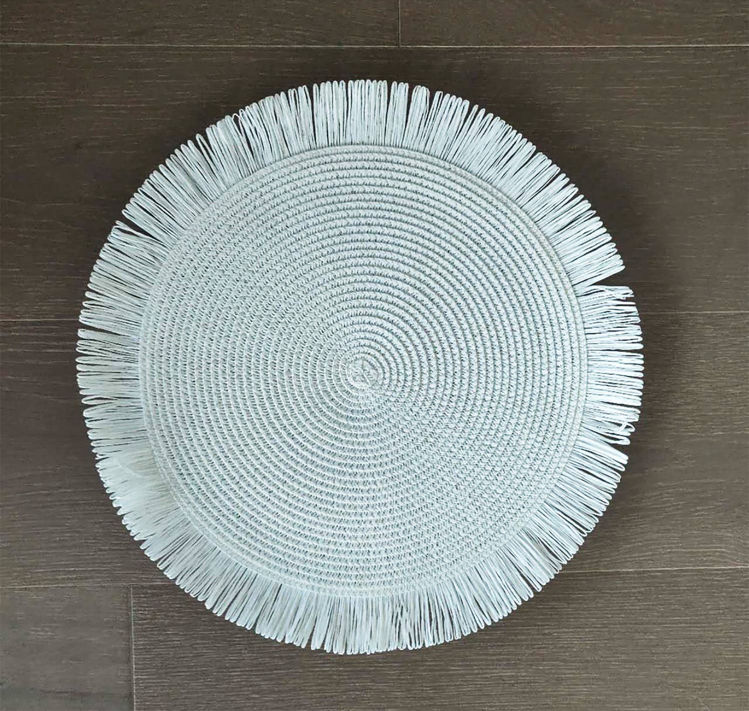Fennco Styles - Wholesale Placemat - Handwoven Fringe Boho 15" Round Placemat7