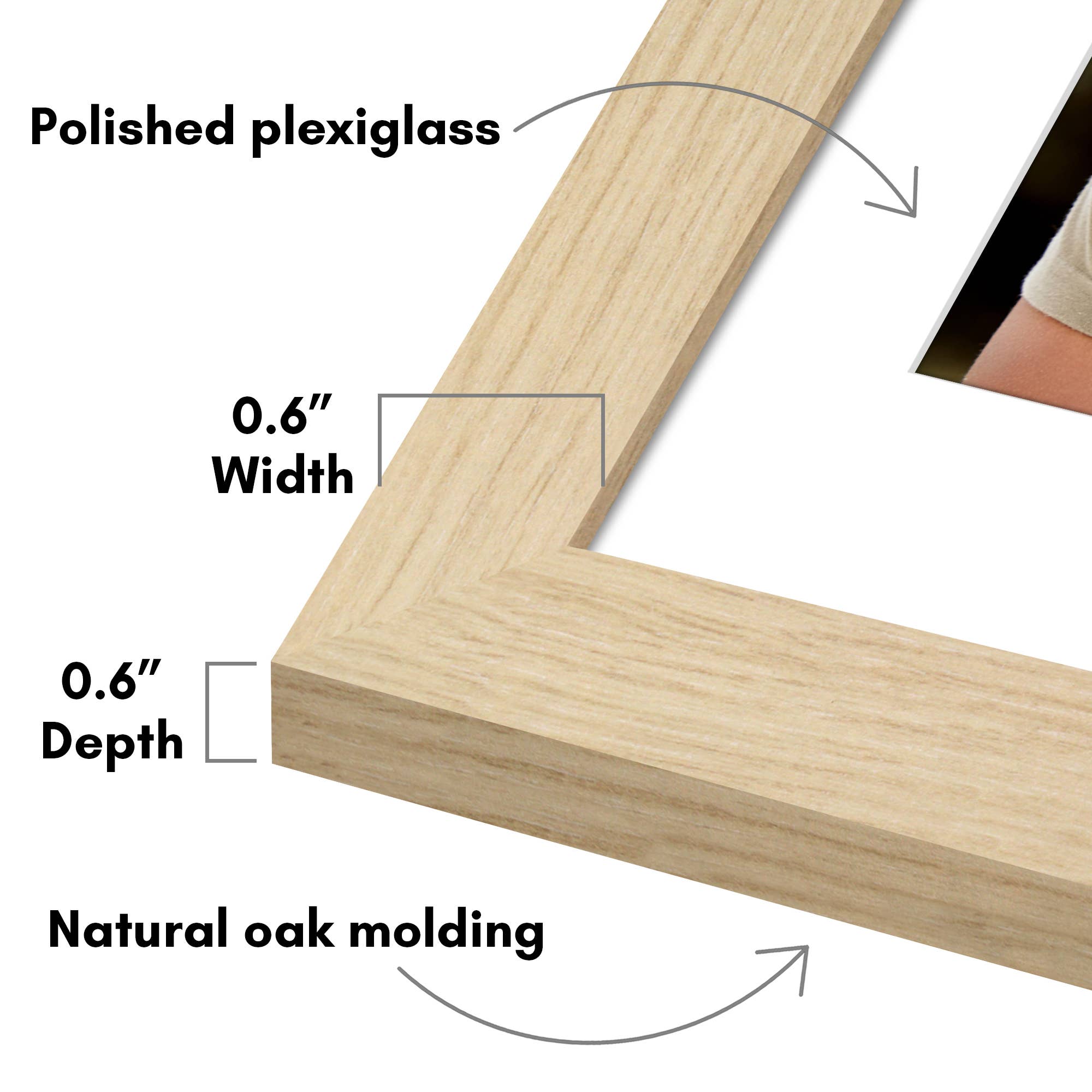 Americanflat - Wholesale Picture Frame - Americanflat 5 Pack Picture Frames With Mat Plexiglass Cover14