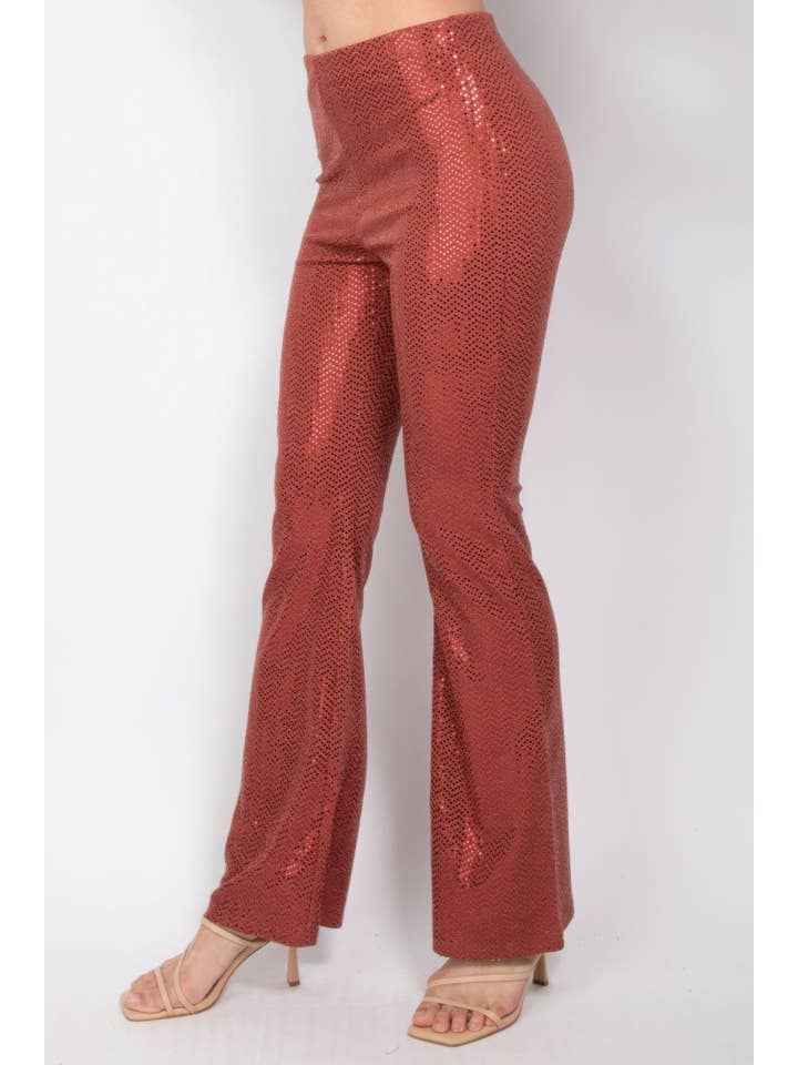 CC Wholesale Clothing - Wholesale Pants - Women's - Sequined Fit & Flare Midrise Pants2