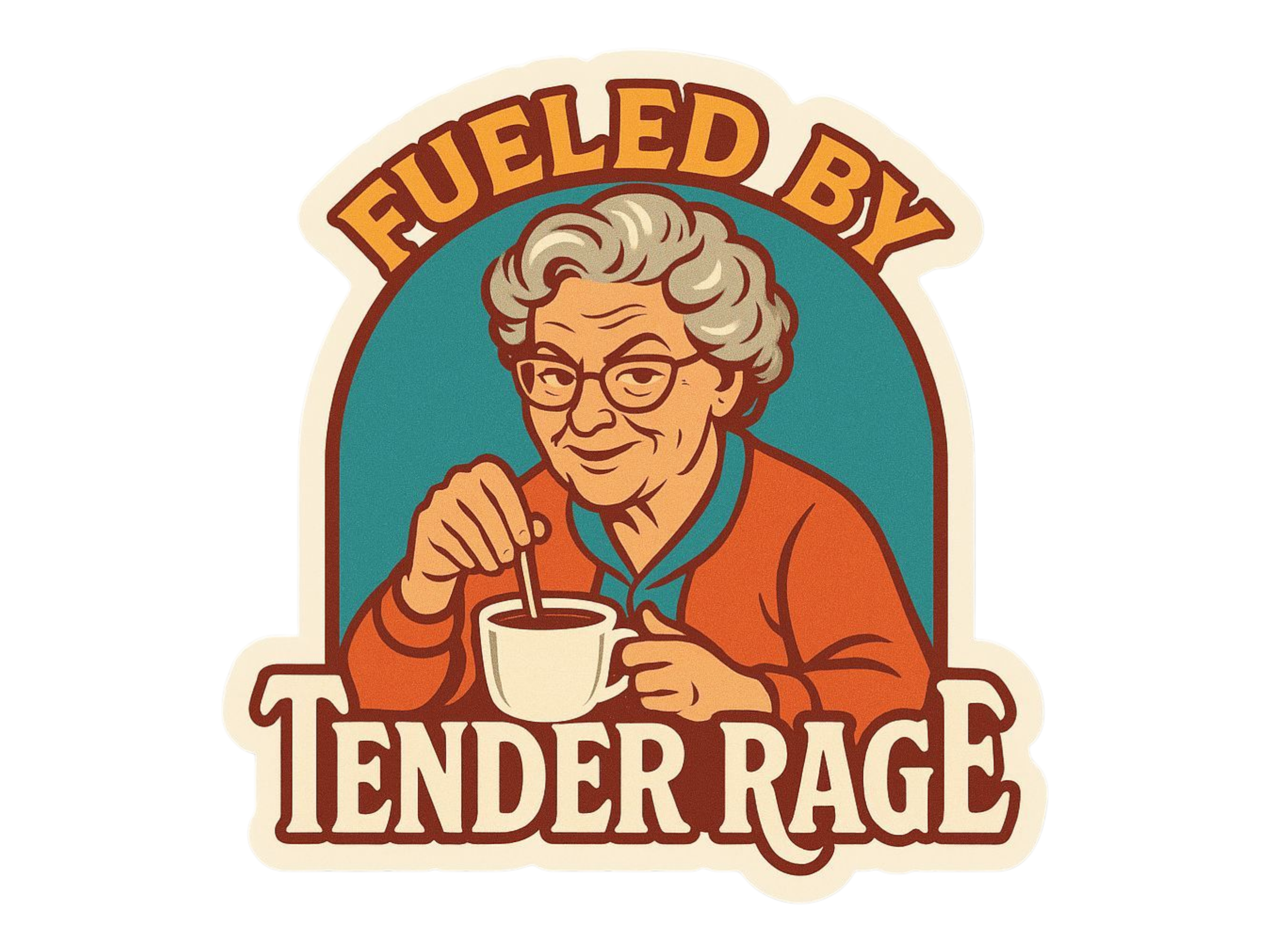 Thanks You're Welcome - Wholesale Sticker - Fueled By Tender Rage - Matte Vinyl Sticker0