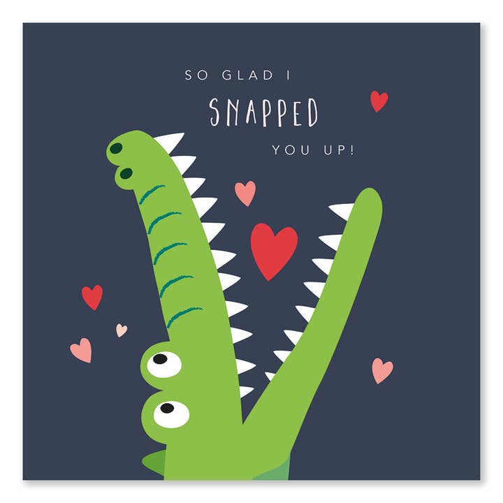 Klara Hawkins - Wholesale Valentine's Day Card - Snappy Crocodile Fun Valentine's Card