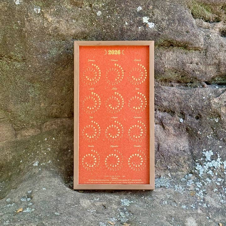 Margins Imprint - Wholesale Calendar - 2026 Moon Calendar Apricot - Small 2