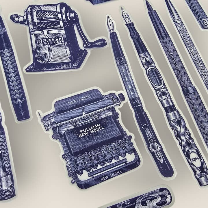 CoraCreaCrafts - Wholesale Sticker - Fountain Pens Clear Stickers3