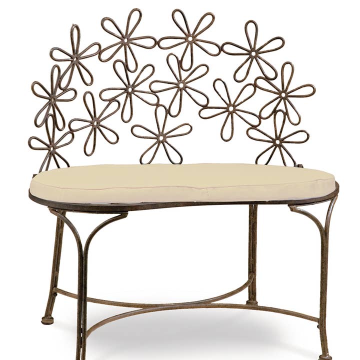 Daisy Bench for wholesale by Deer Park Ironworks