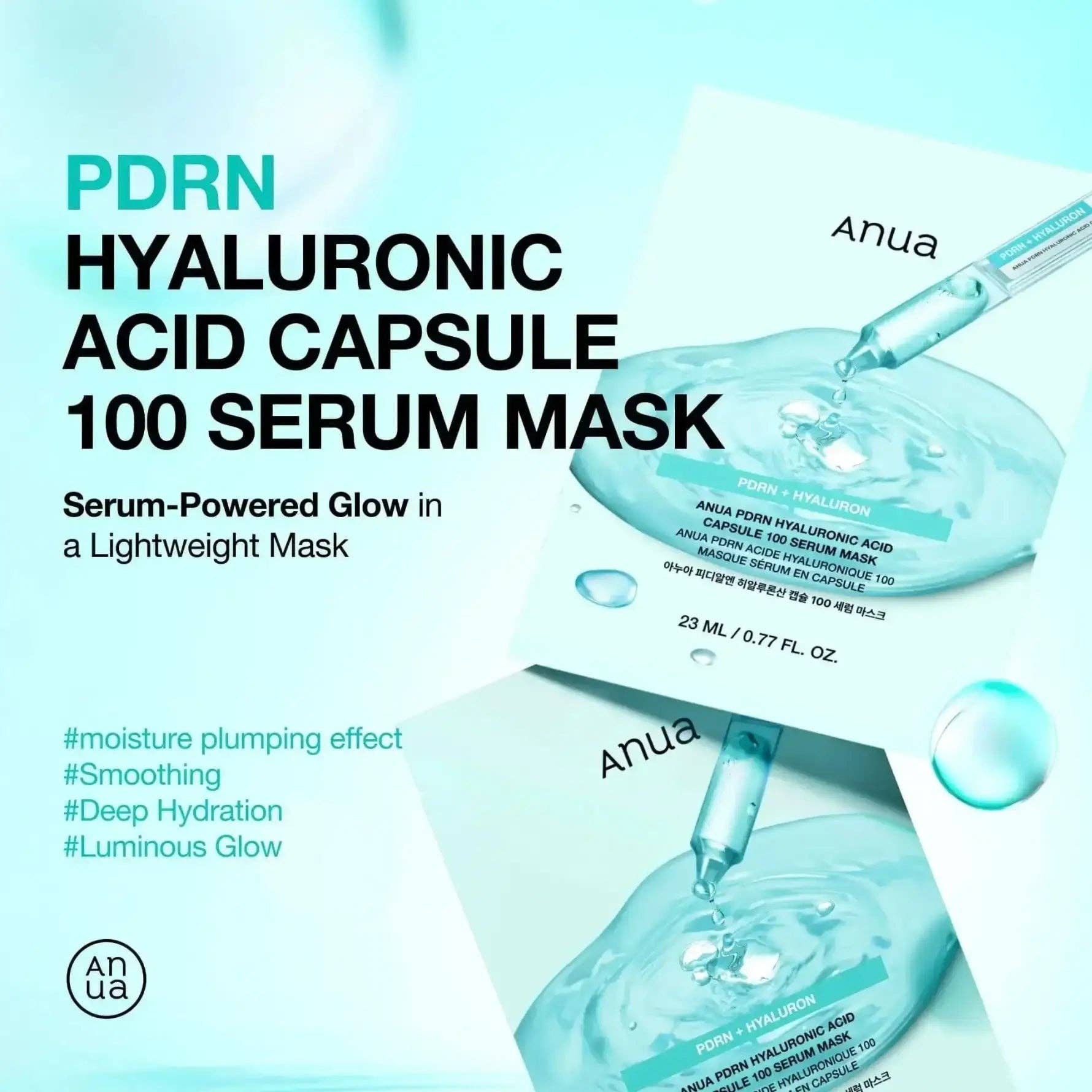 SKEEN - Vendita all'ingrosso Maschera viso - Maschera Siero ANUA PDRN Acido Ialuronico Capsule 100 23ml7