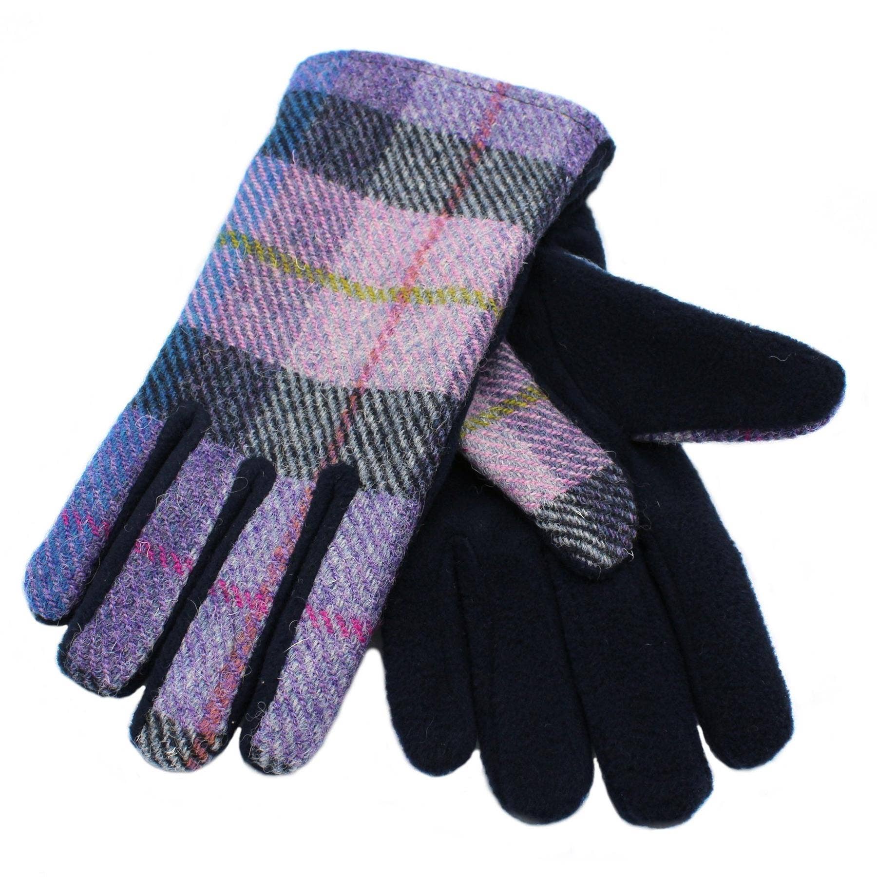 Heather Hats & Accessories – wholesale Gloves – Women's – Isla Harris Tweed Fleece Gloves ZG0123