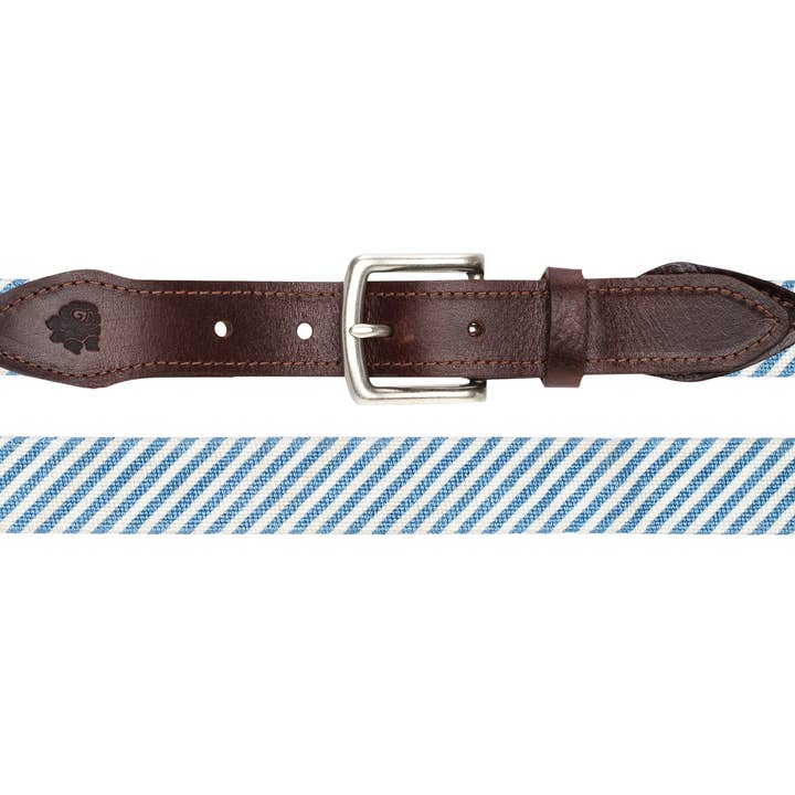 Good Threads - Wholesale Belt - Men's - Seer Sucker Needlepoint Belt1