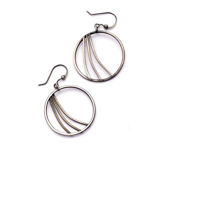 Swoosh Perimeter Earrings, Large for wholesale by Erin Austin Design