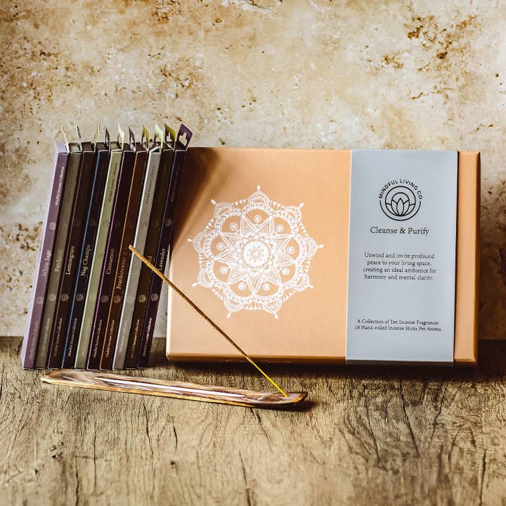 Cleanse And Purify Incense Gift Box for wholesale by Mindful Living Co.