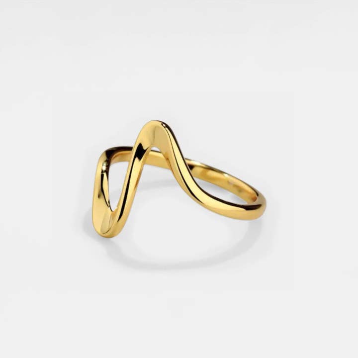 Perimade & Co. LLC - Wholesale Band/Stacked Ring - Ocean Sea Wave Beach Stacking Ring in 925 Sterling Silver