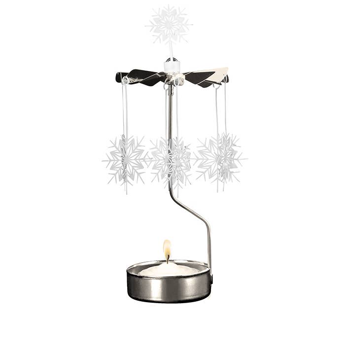 Talla Imports - Wholesale Candle Holder - Rotary Candleholder, Snowflake, White0