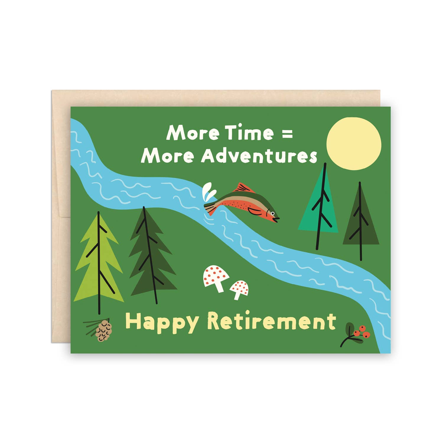The Beautiful Project - Wholesale Retirement card - Map Adventure Time Retirement Greeting Card