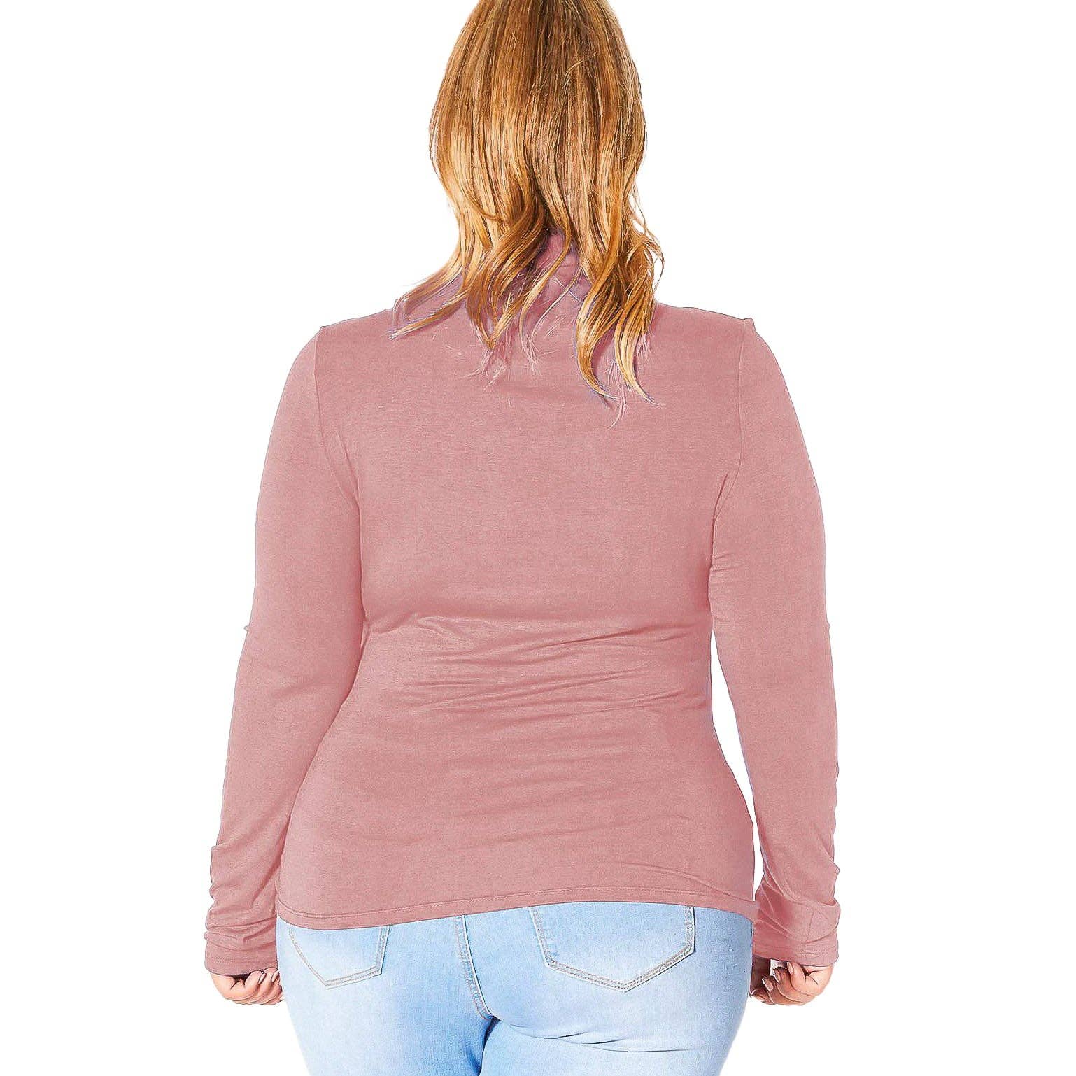Robin K – wholesale Stickad topp - Dam – Plus size långärmad polotröja med åtsittande passform10