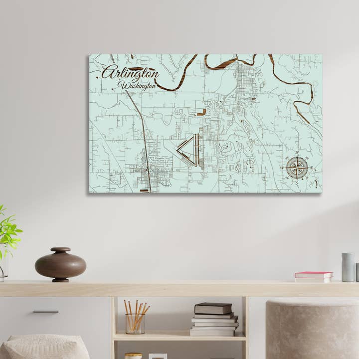 Washington: Arlington Street Karte für den Großhandel von Fire & Pine