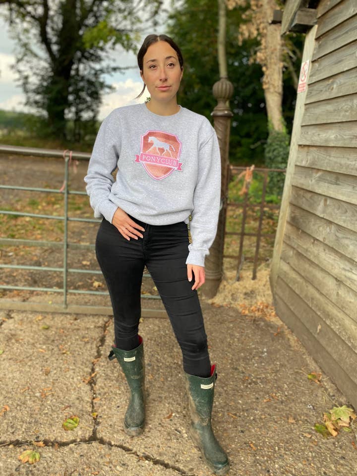 Jersey unisex de punto gris con lentejuelas - Pony Club para venta al por mayor de Nettie Knows