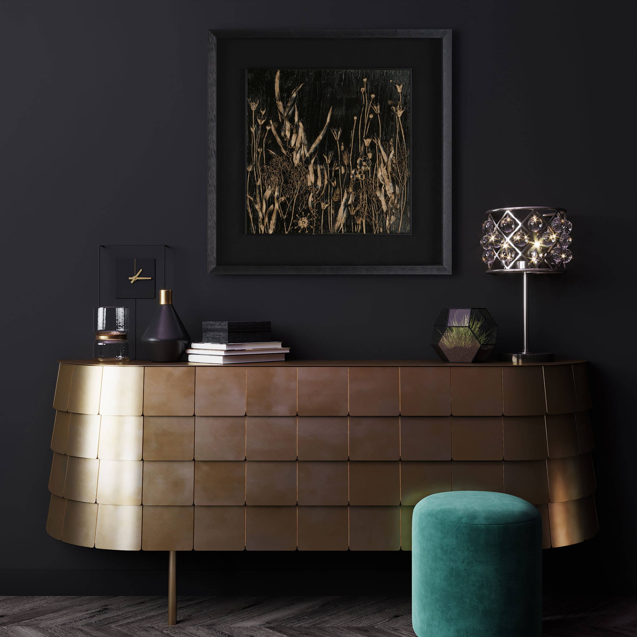 Black Midnight Blossom II, Shadow Box for wholesale on Faire6