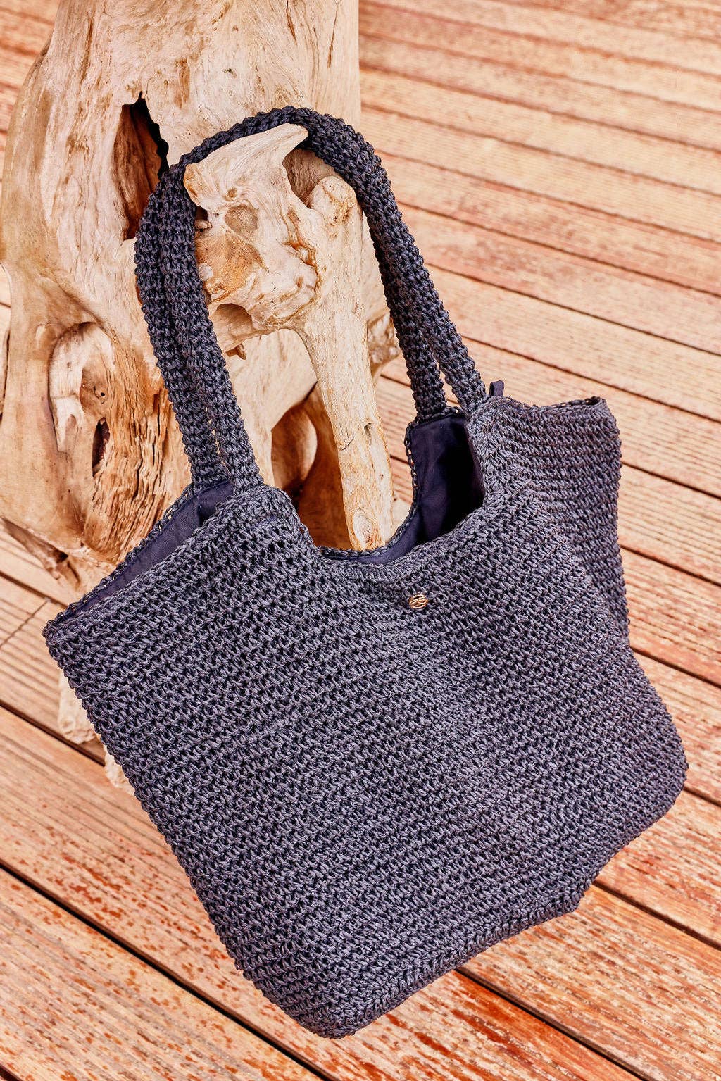 Seaspray Swimwear – wholesale Beach bag – Dominica Woven Bag In Black3