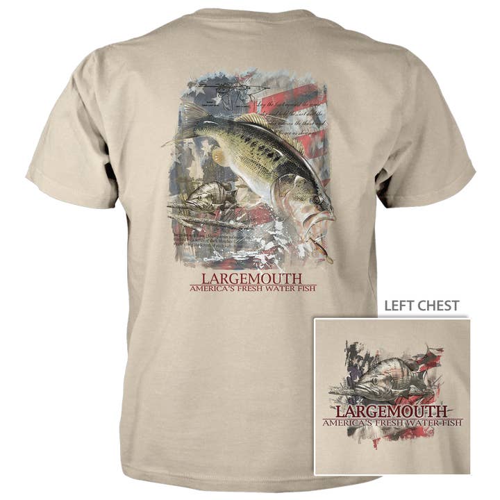 Largemouth - T-shirt en coton 4,5 oz pour la vente par Old Country Outfitters