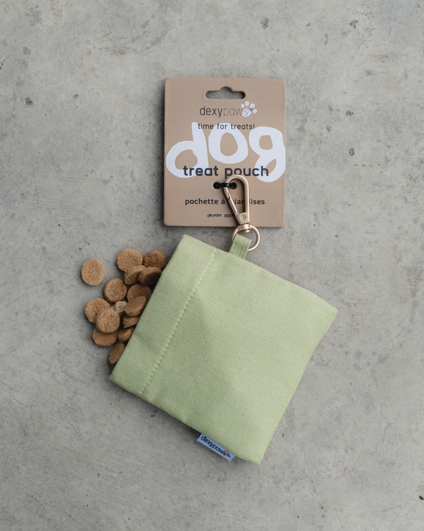 dexypaws - Wholesale Pet Treat Bag - Dog - Treat Pouch in Sage Green1