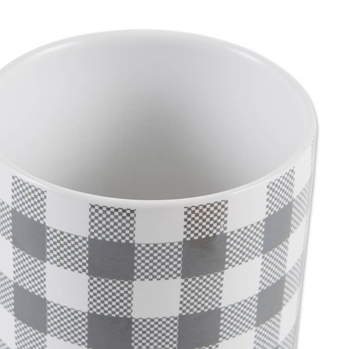 Welcome Home Unbeatable Deals - Wholesale Canister Set - Gray & White Buffalo Check Ceramic Canister Set of 32