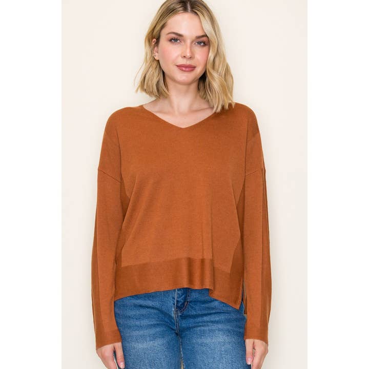 V NECK PULLOVER SWEATER for wholesale by STACCATO