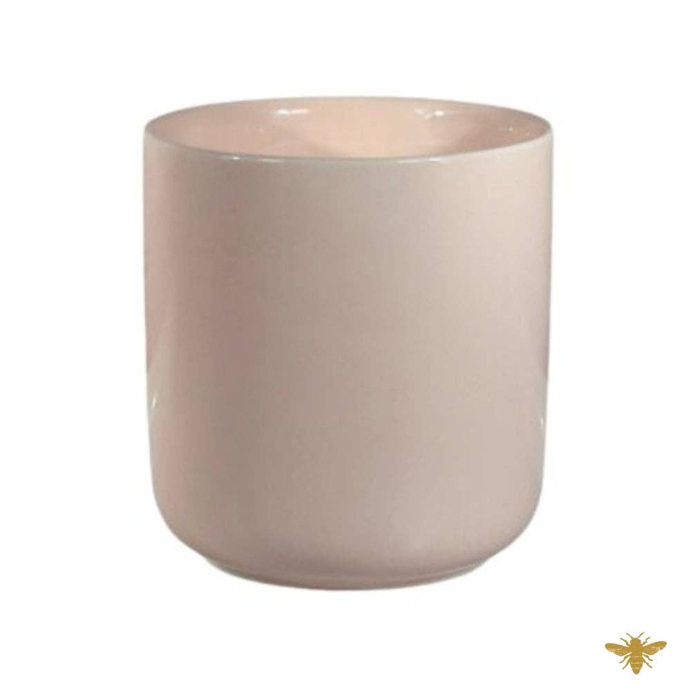 Hive and Honey Candle Supply - Wholesale Candle Holder - Blush 13.5 oz Coastal Bone China Jar