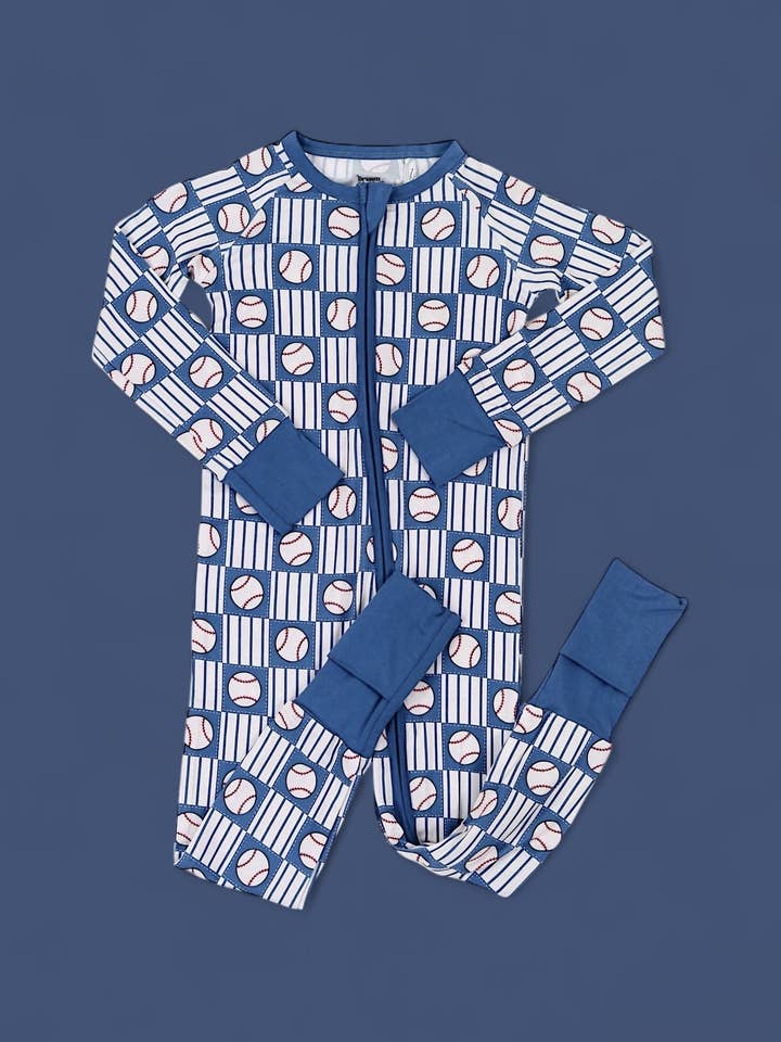 Dream Big Little Co. - Wholesale Jumpsuit - Baby - GRAND SLAM GRID DREAM ROMPER