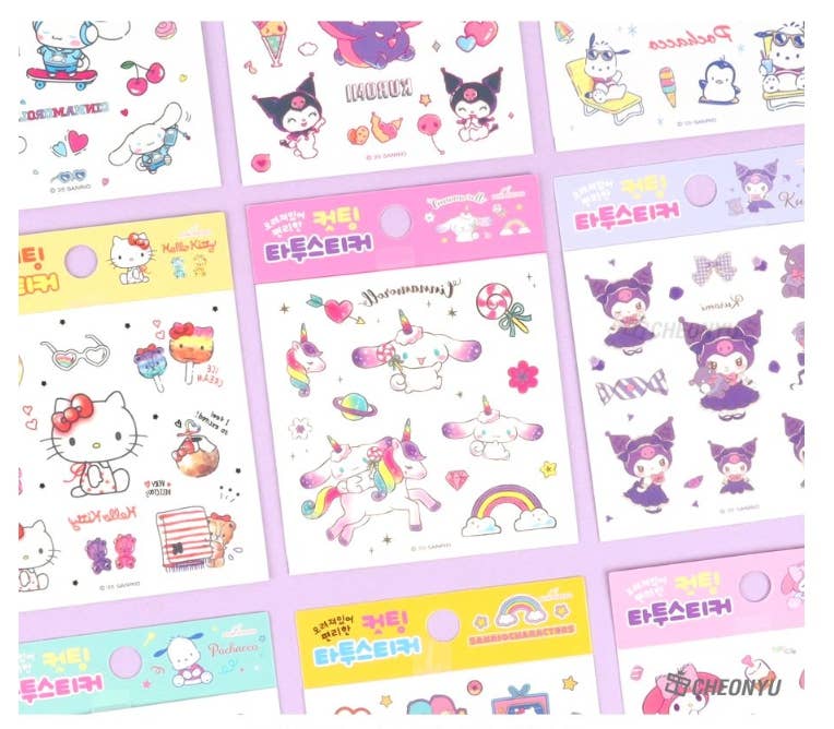 K-Wonderland - Wholesale Sticker - Sanrio Die-Cut Tattoo Stickers – Assorted Characters3