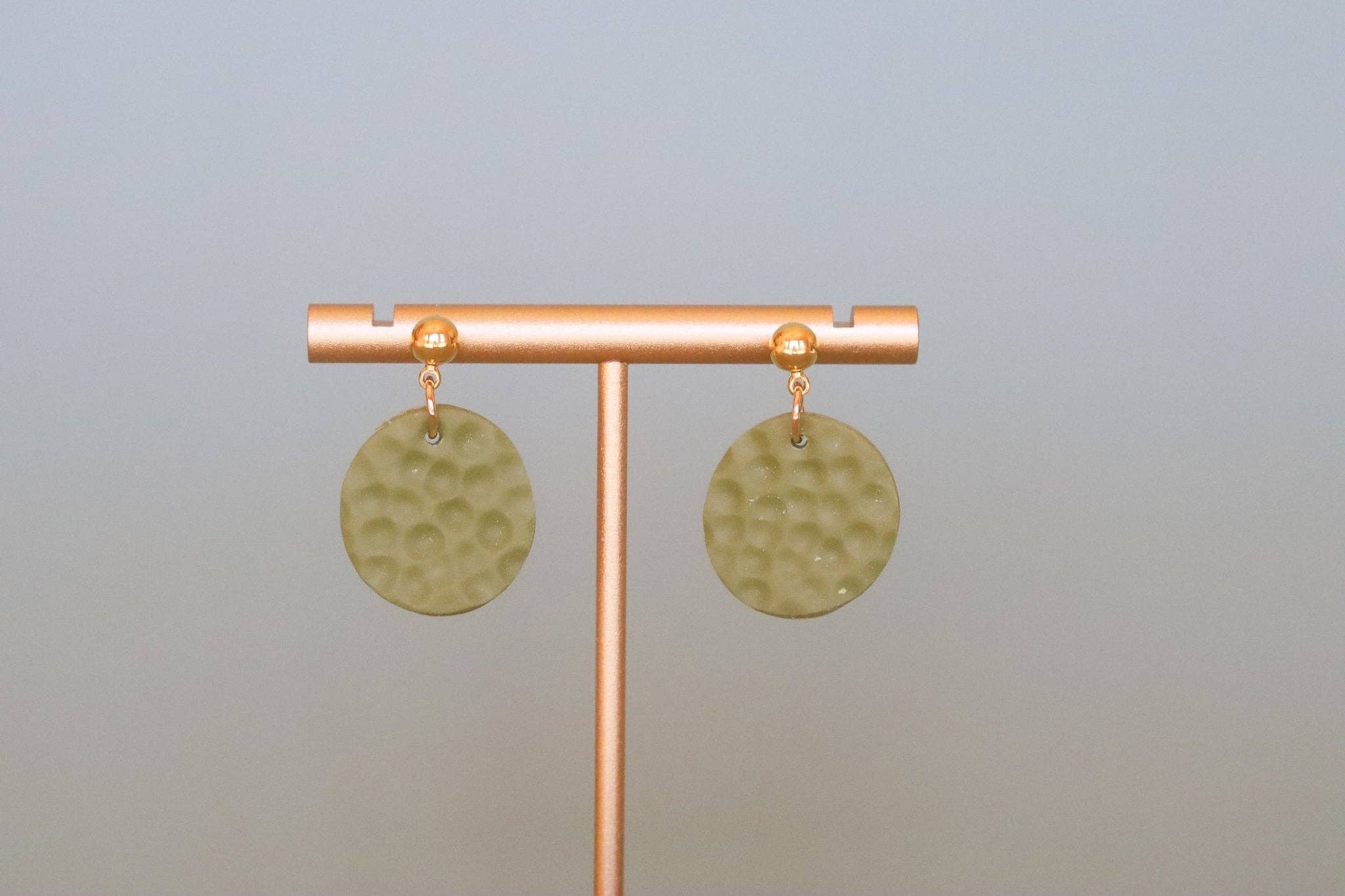 Rainbow's Clay - Wholesale Dangle Earrings - Hammered Circle0