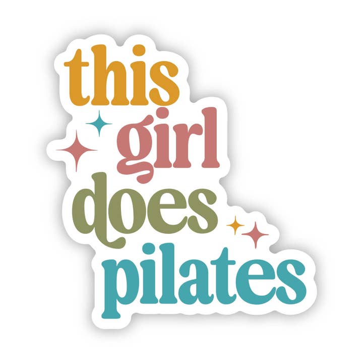 Big Moods - Wholesale Sticker - This Girl Does Pilates Text Sticker1