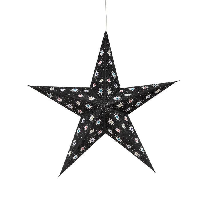 Artschatz LLC - Wholesale Paper Lantern/Lamp - Starry Night 5 Point 15" Paper Star Lantern Light7